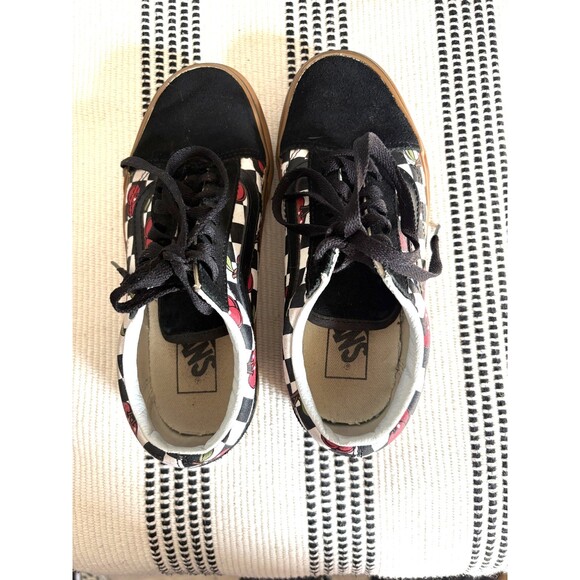 Vans 6 Cherry Checkered Sneaker Skater Shoes Men's Size 4.5 slip on - Picture 11 of 12